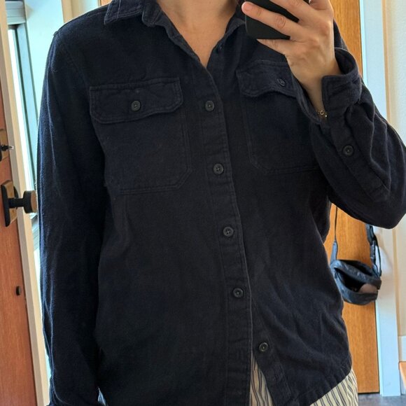 Patagonia Navy Fjord Flannel Shirt, Size XS - Picture 4 of 4